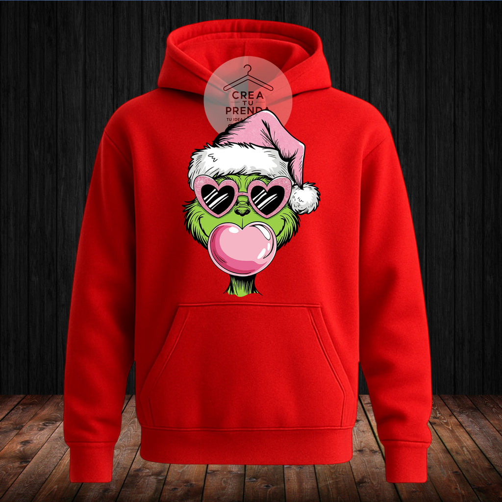 Polerón Canguro grinch con gafas