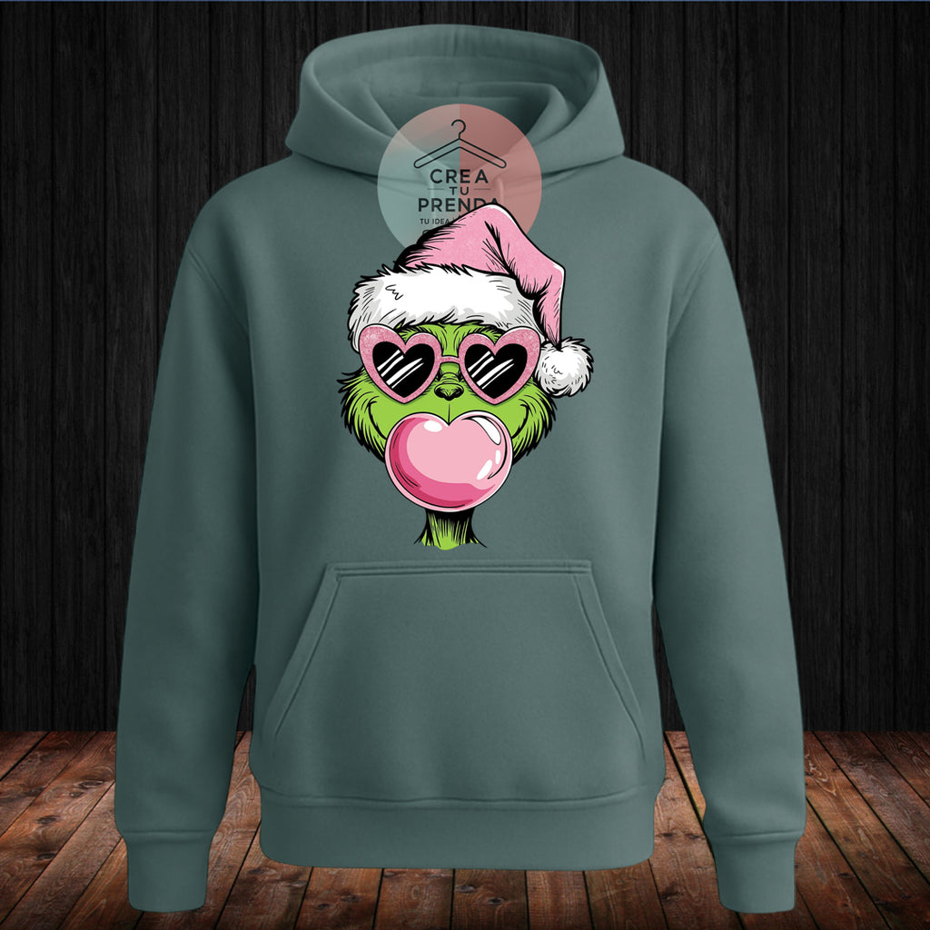 Polerón Canguro grinch con gafas