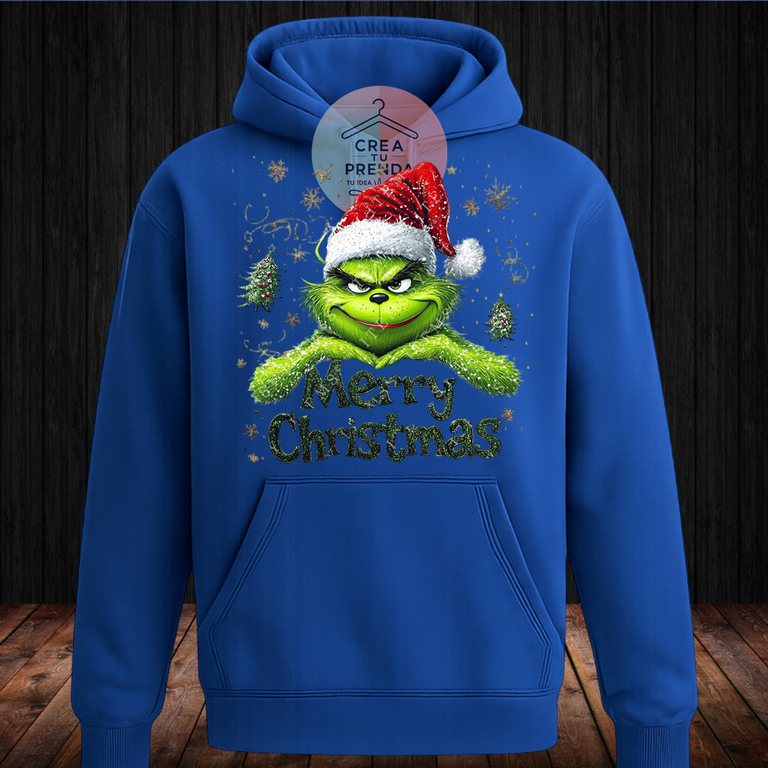 Polerón Canguro Grinch Merry Christmas