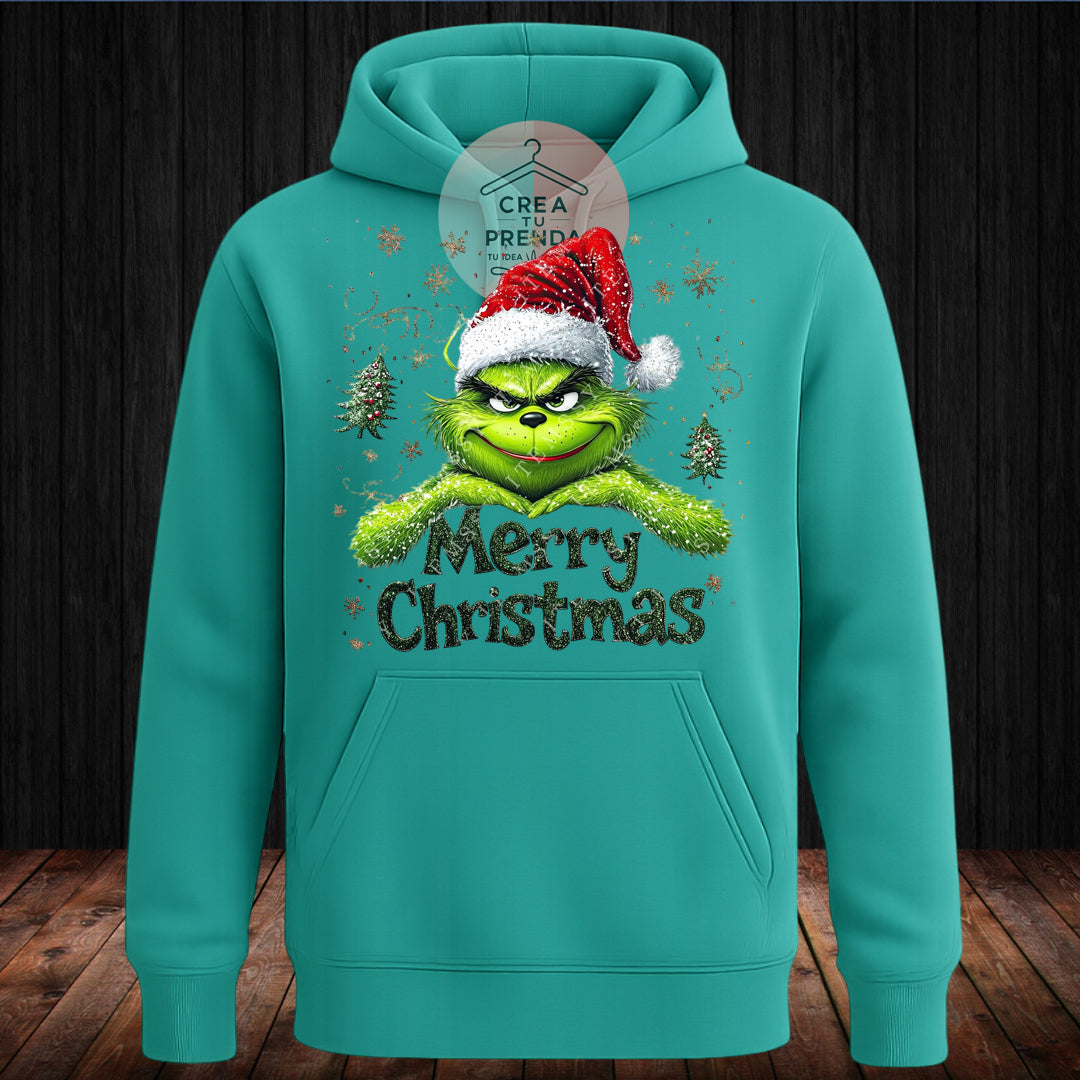 Polerón Canguro Grinch Merry Christmas