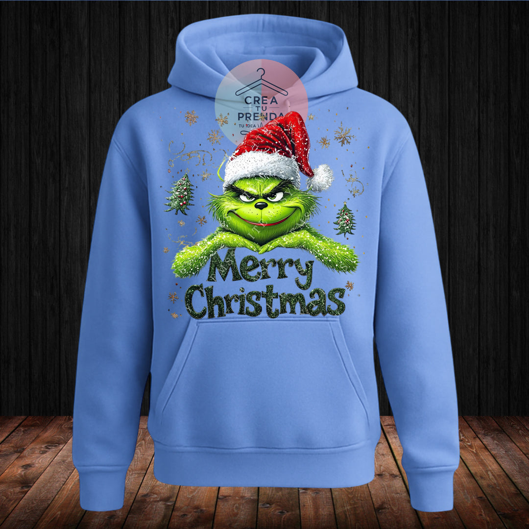 Polerón Canguro Grinch Merry Christmas