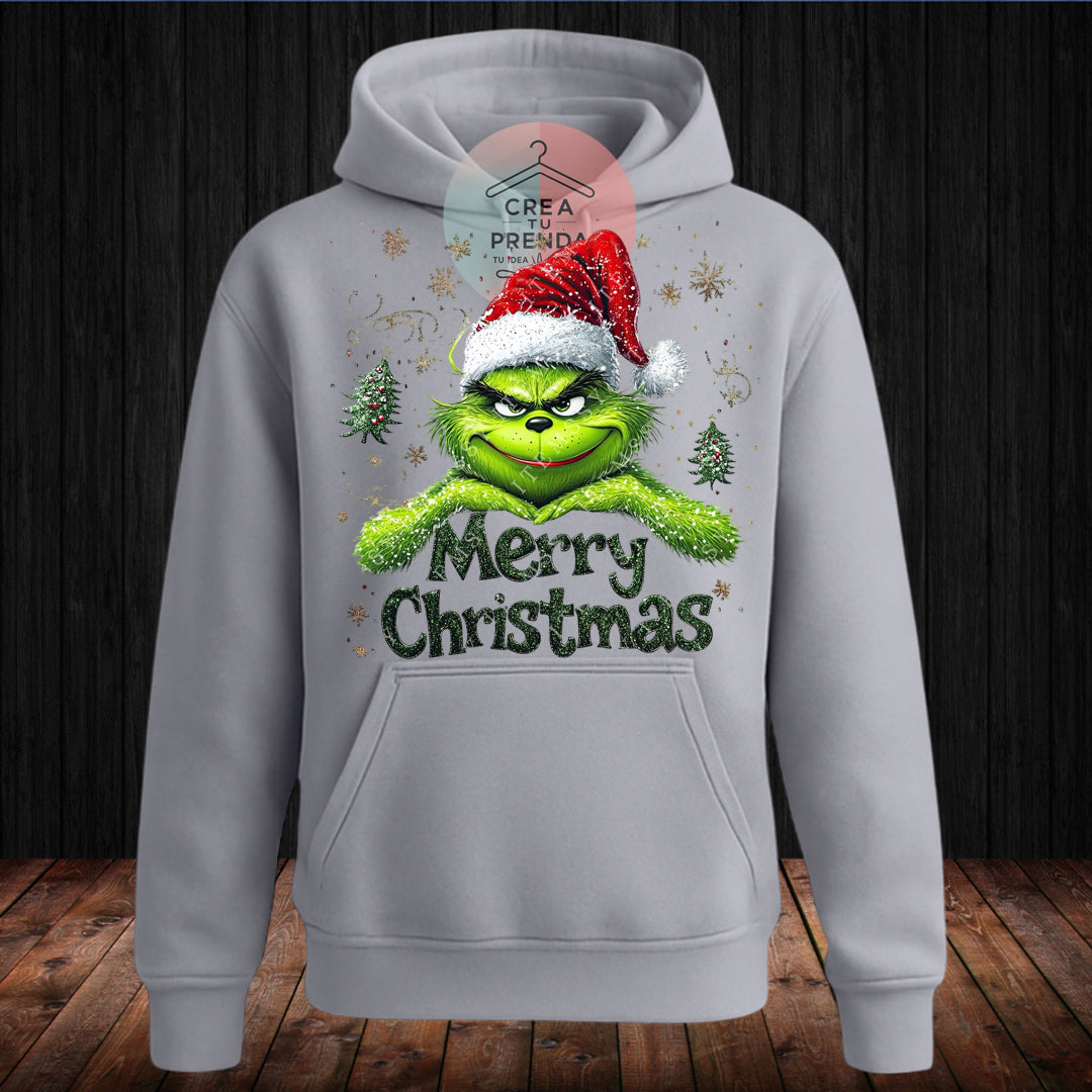 Polerón Canguro Grinch Merry Christmas