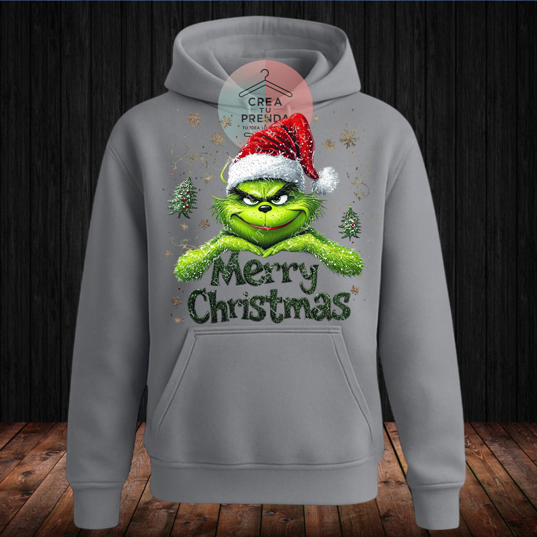 Polerón Canguro Grinch Merry Christmas