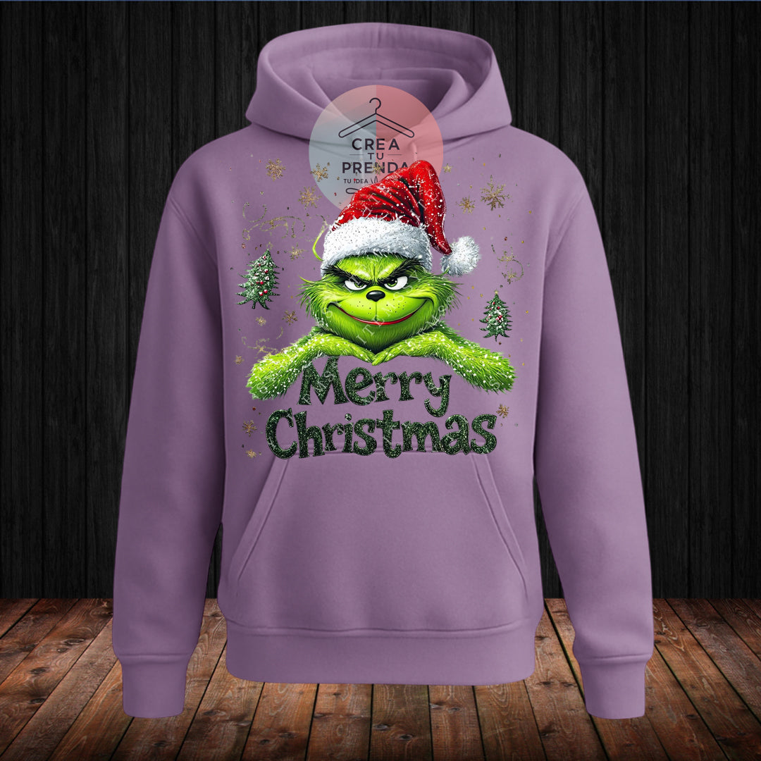 Polerón Canguro Grinch Merry Christmas