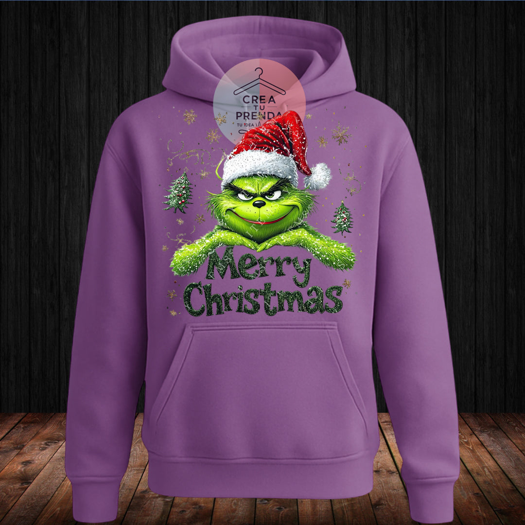 Polerón Canguro Grinch Merry Christmas