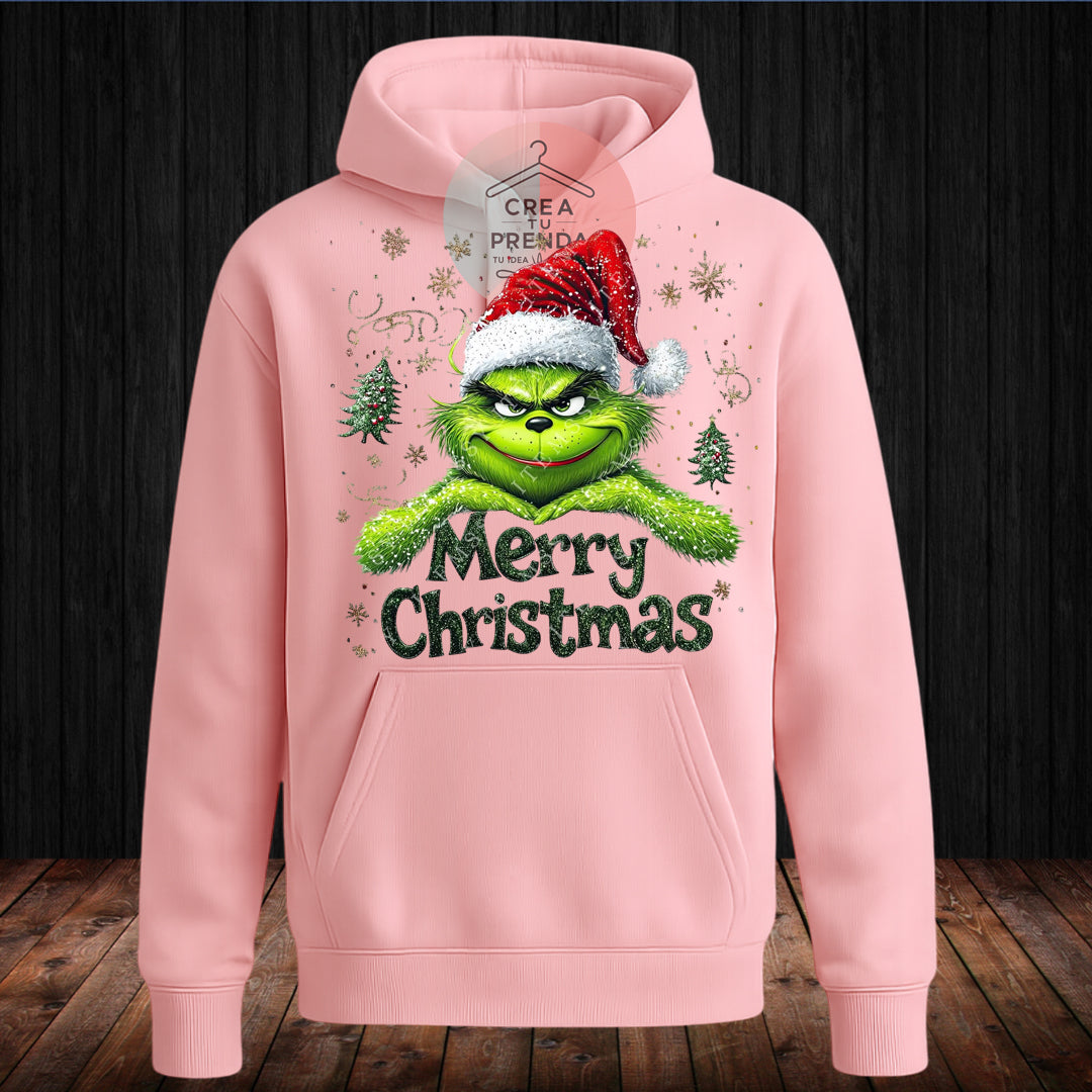 Polerón Canguro Grinch Merry Christmas